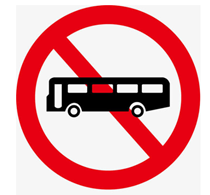禁止大型（或小型）客车通行标志