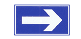 3. 单行路向左或向右指示牌